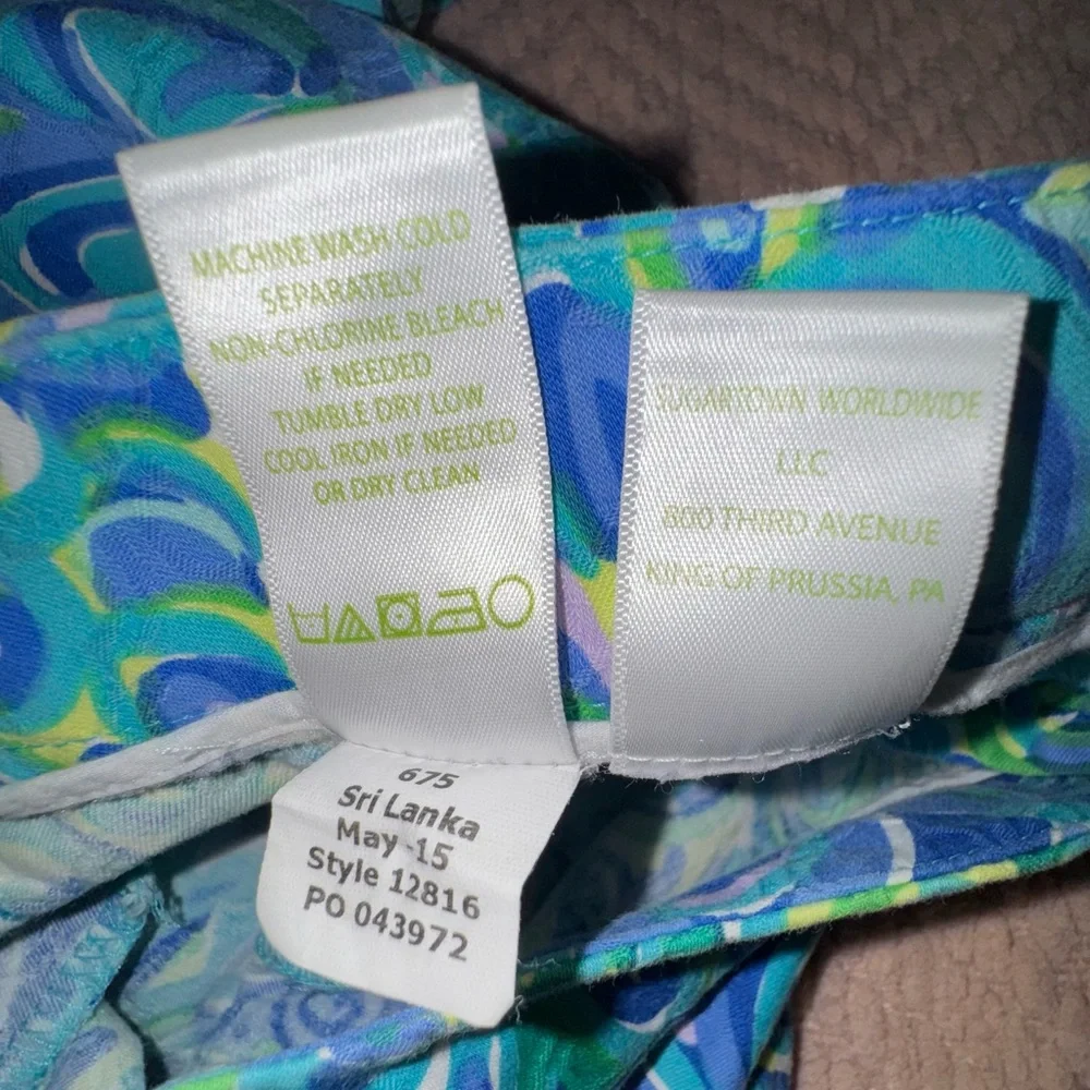 Lilly Pulitzer Sea Blue Lilly's Lagoon Kelli Pants size 4 - Picture 10 of 12